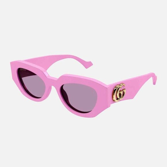 NEW GG1421S 004 51 GUCCI PINK ROUND CHUNCKY SUNGLASSES - Picture 1 of 3
